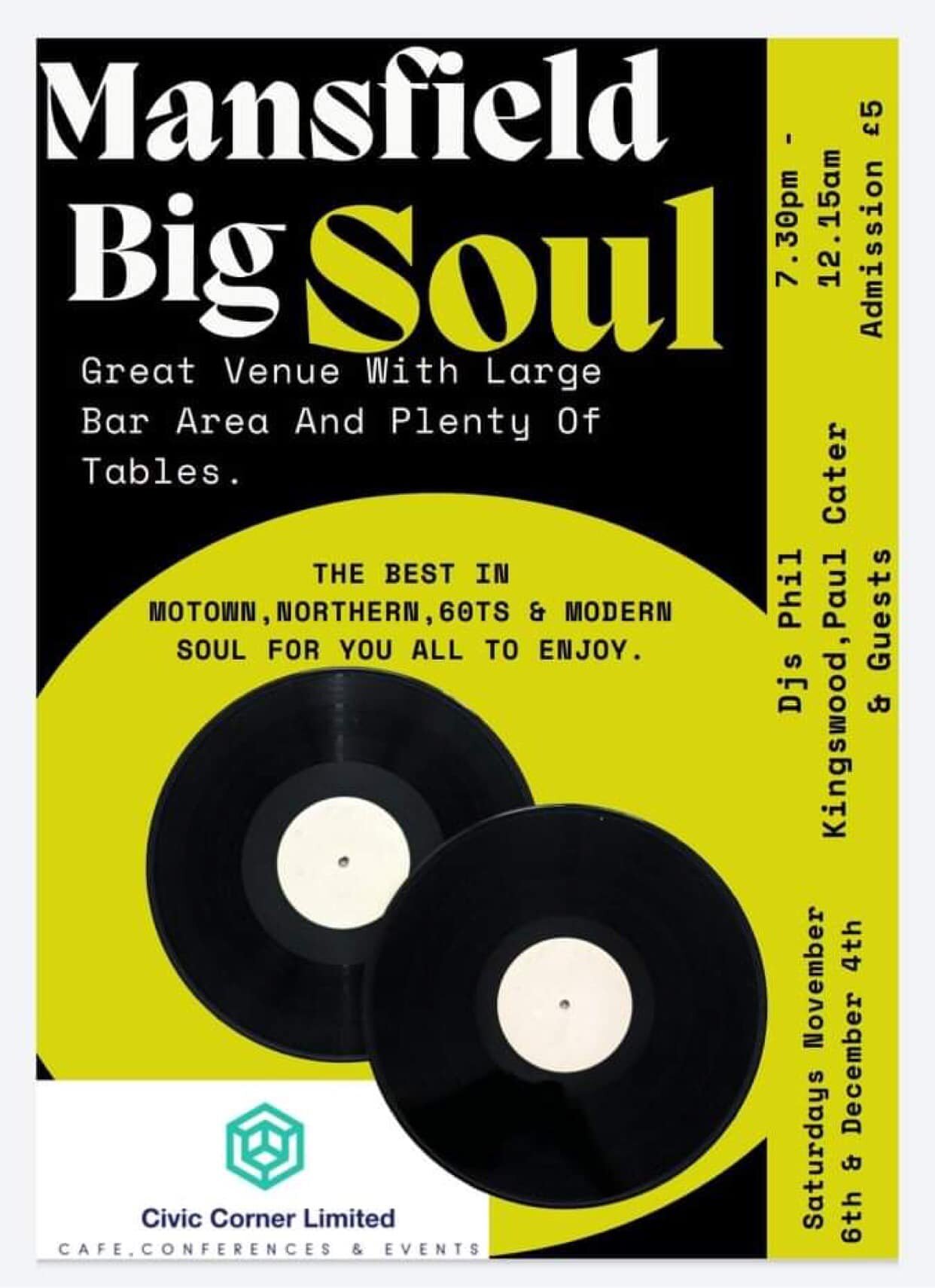 Mansfield Soul Back At The Civic Corner