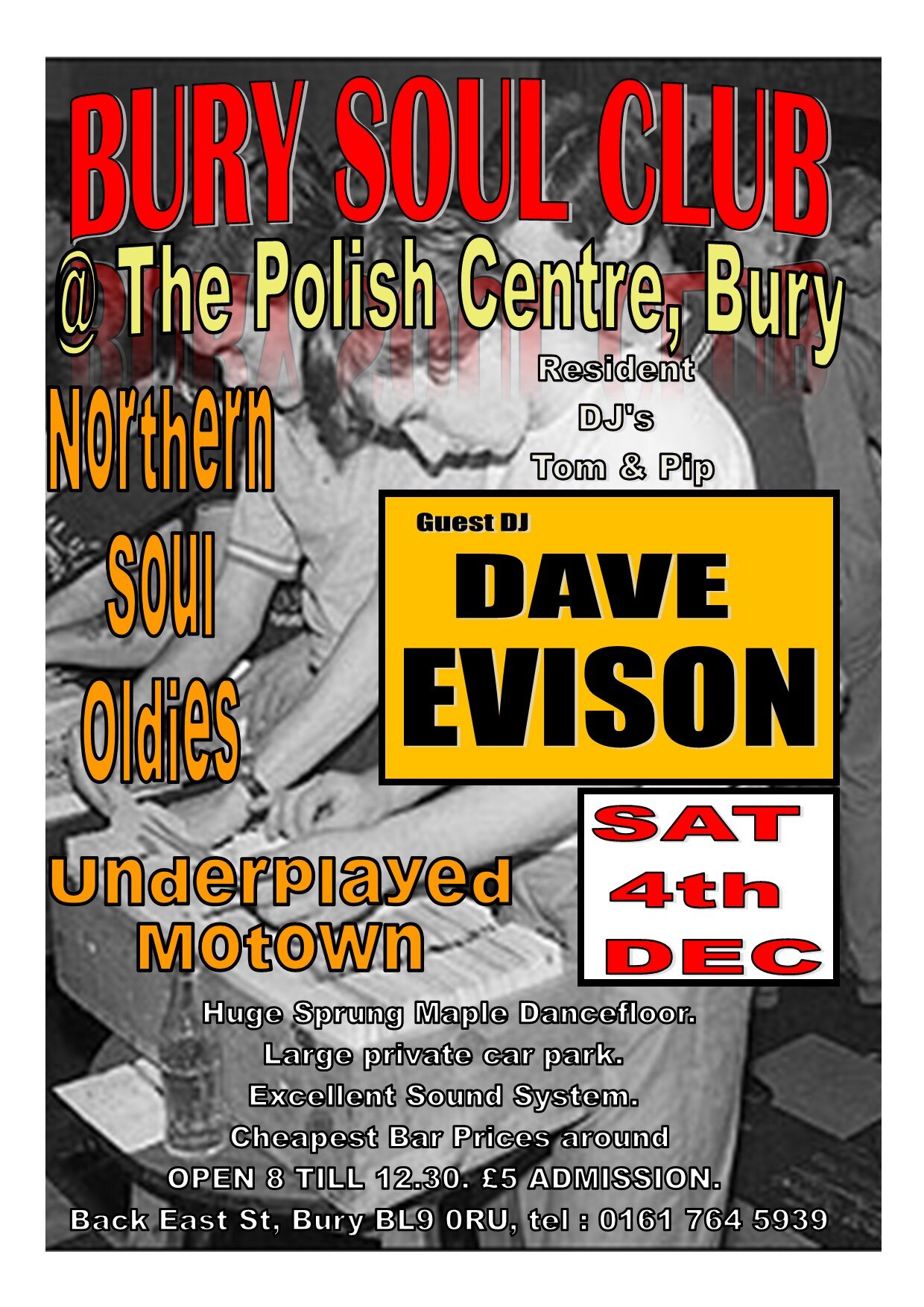 Bury Soul Club  The Polish Centre Bury