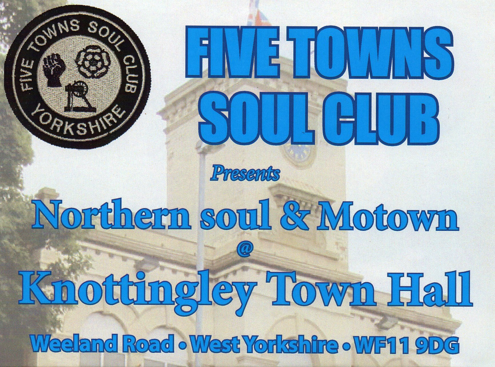 Five Towns Soul Club At Knottingley Town Hall