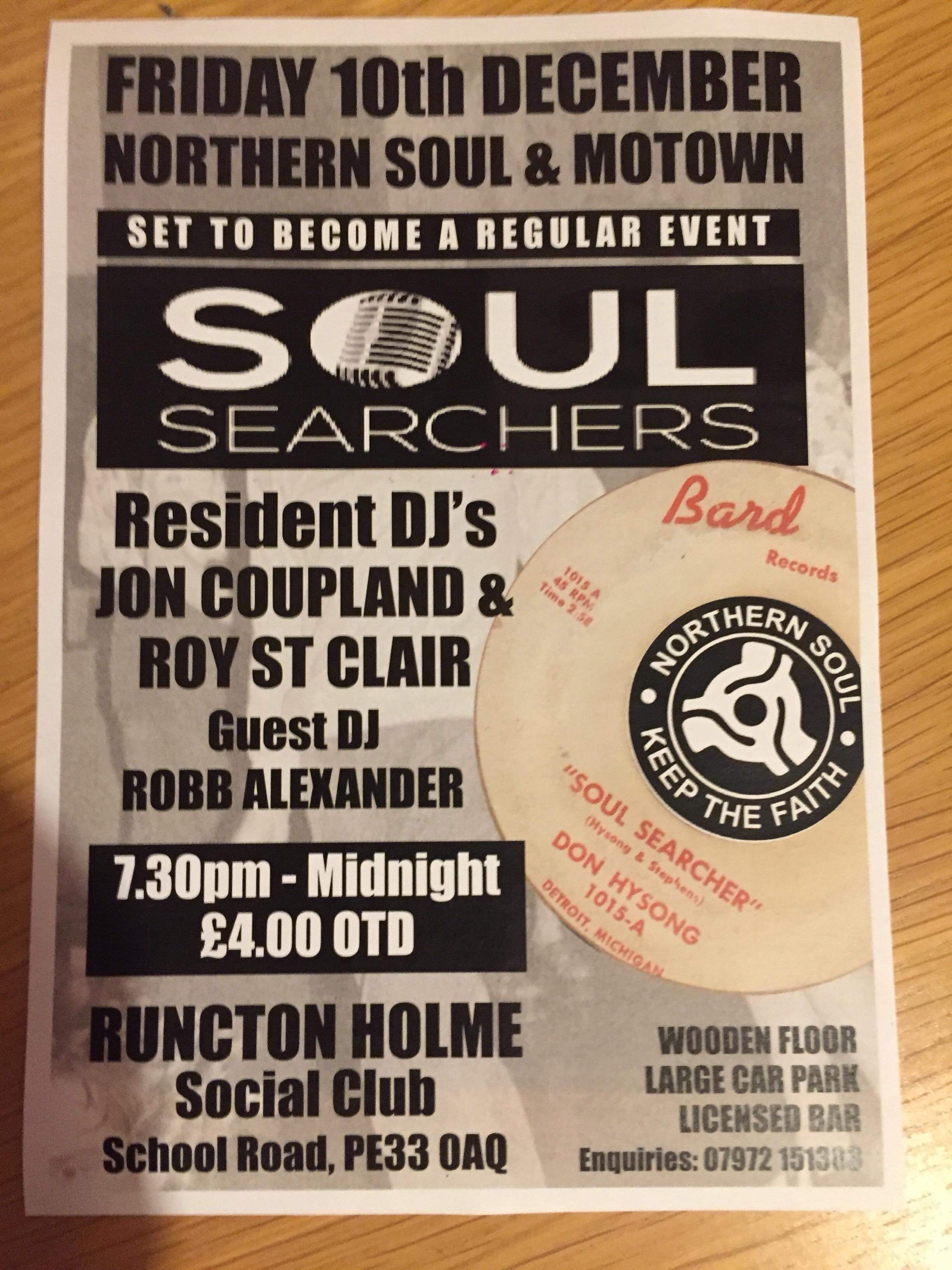 Runcton Holme Soul Night Pe33 0aq