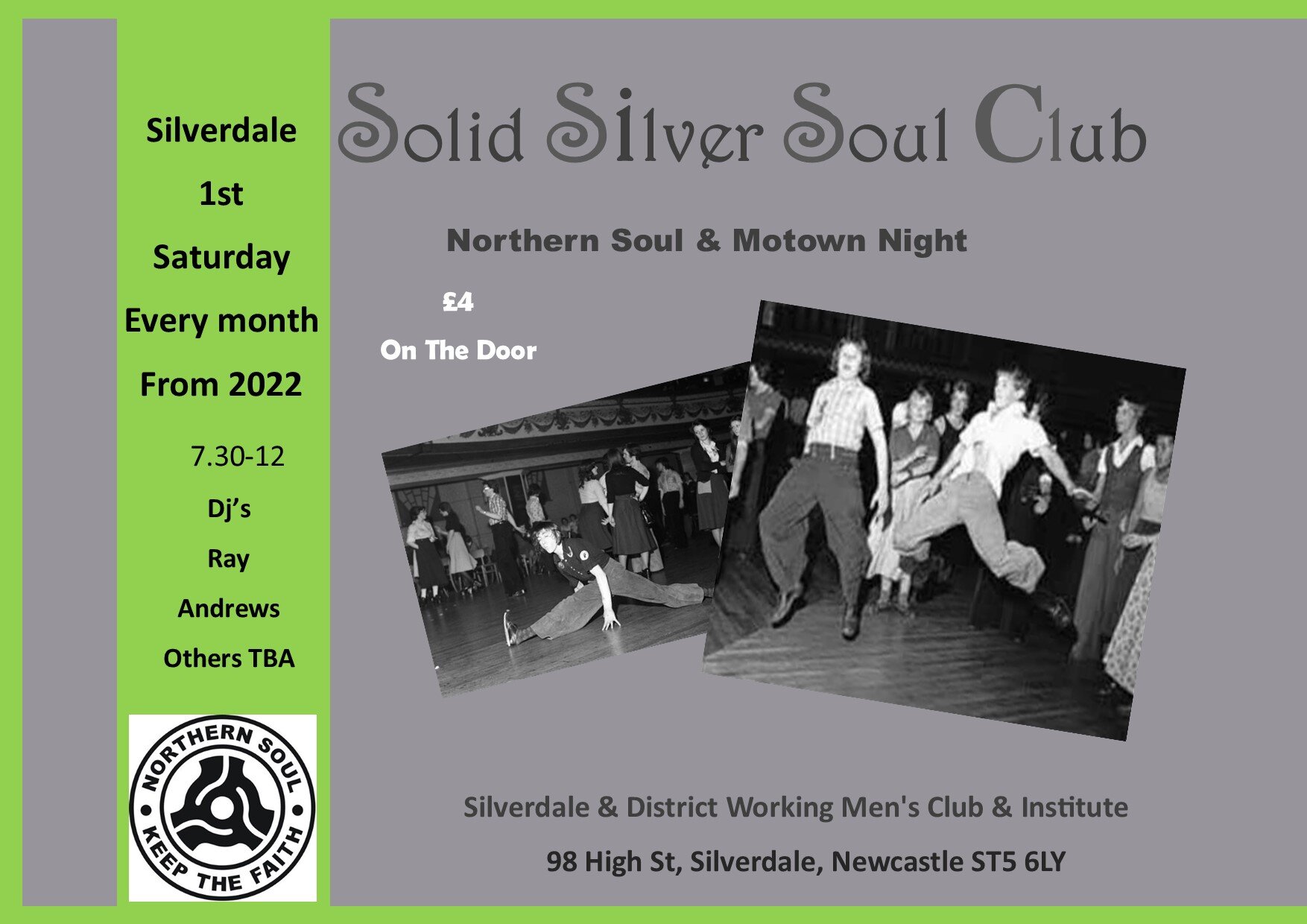 Solid Silver Soul Club Silverdale Newcastle Staffs