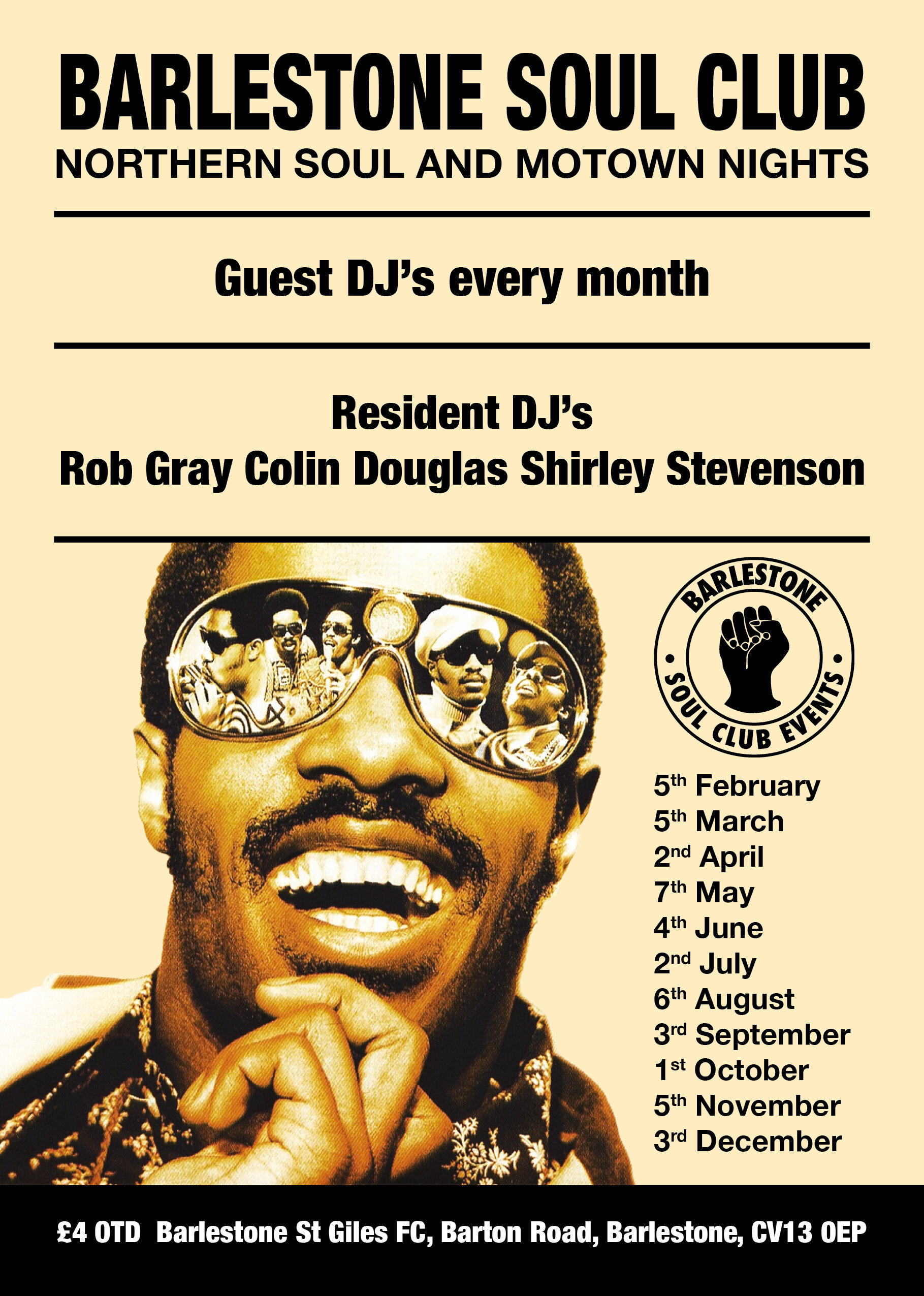 Barlestone Soul Club Presents Northern Soul  Motown
