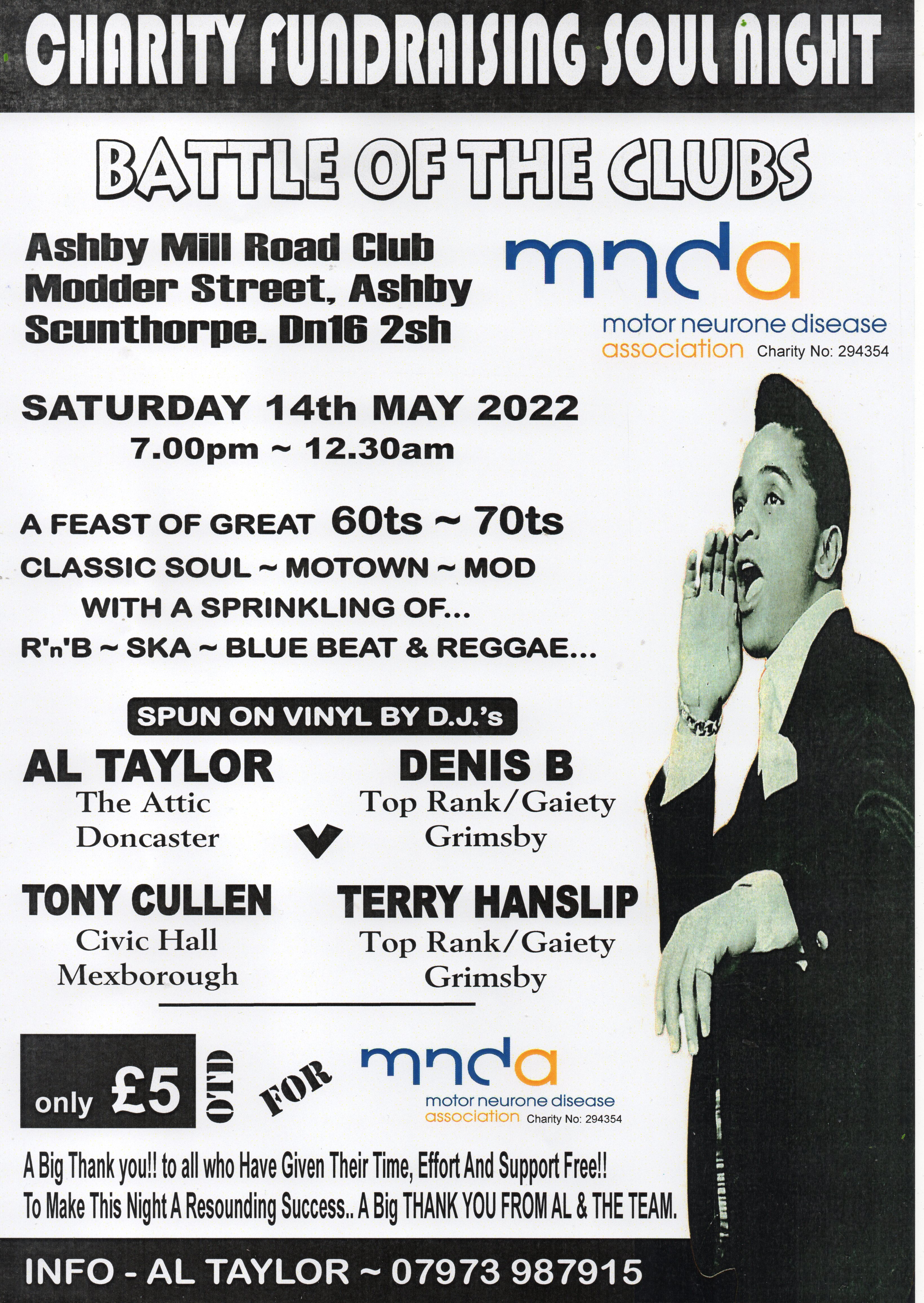 Scunthorpe Charity Fundraising Soul Night