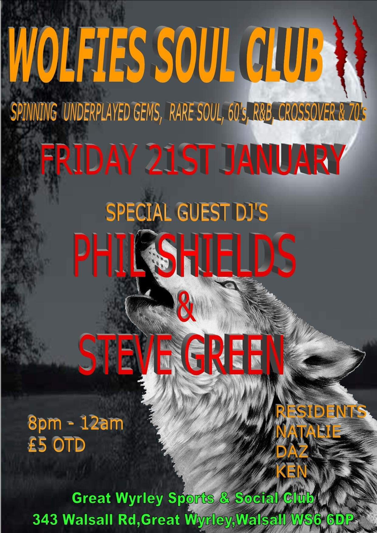 Wolfies Soul Club  Steve Green  Phil Shields