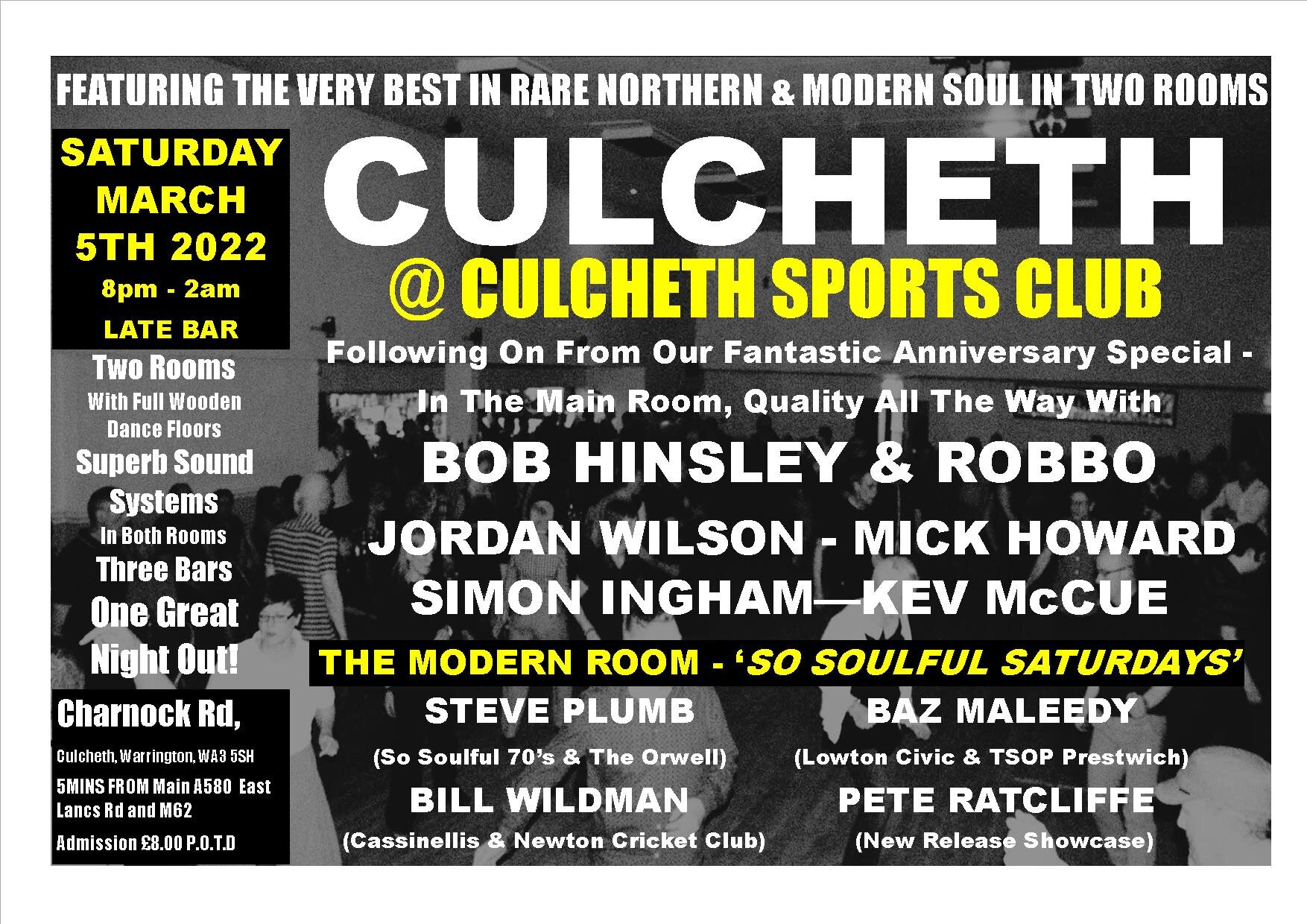 Culcheth The Spirit Of Lowton  Two Room Soul Night