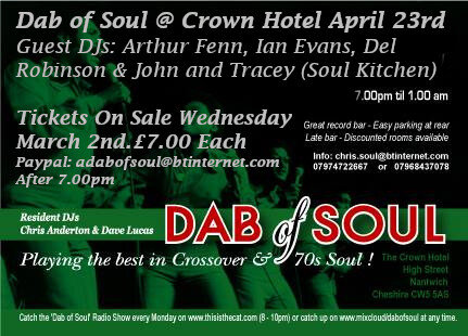 Dab Of Soul  Crown Hotel Nantwich