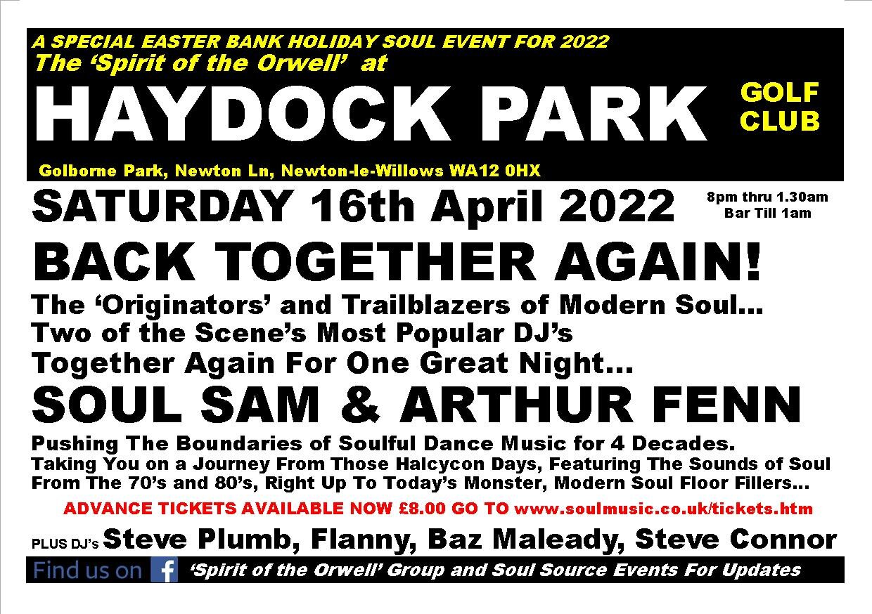 Spirit Of The Orwell  Soul Sam  Arthur Fenn Guest Djs