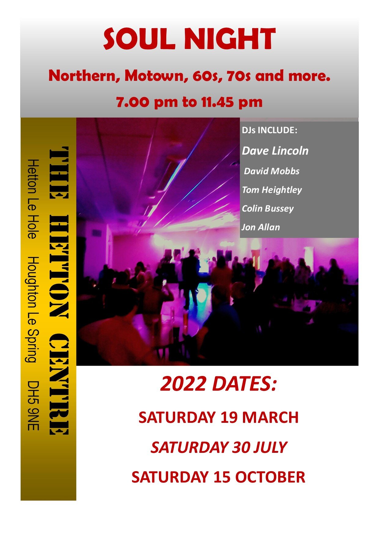 Soul In Durham  The Hetton Centre