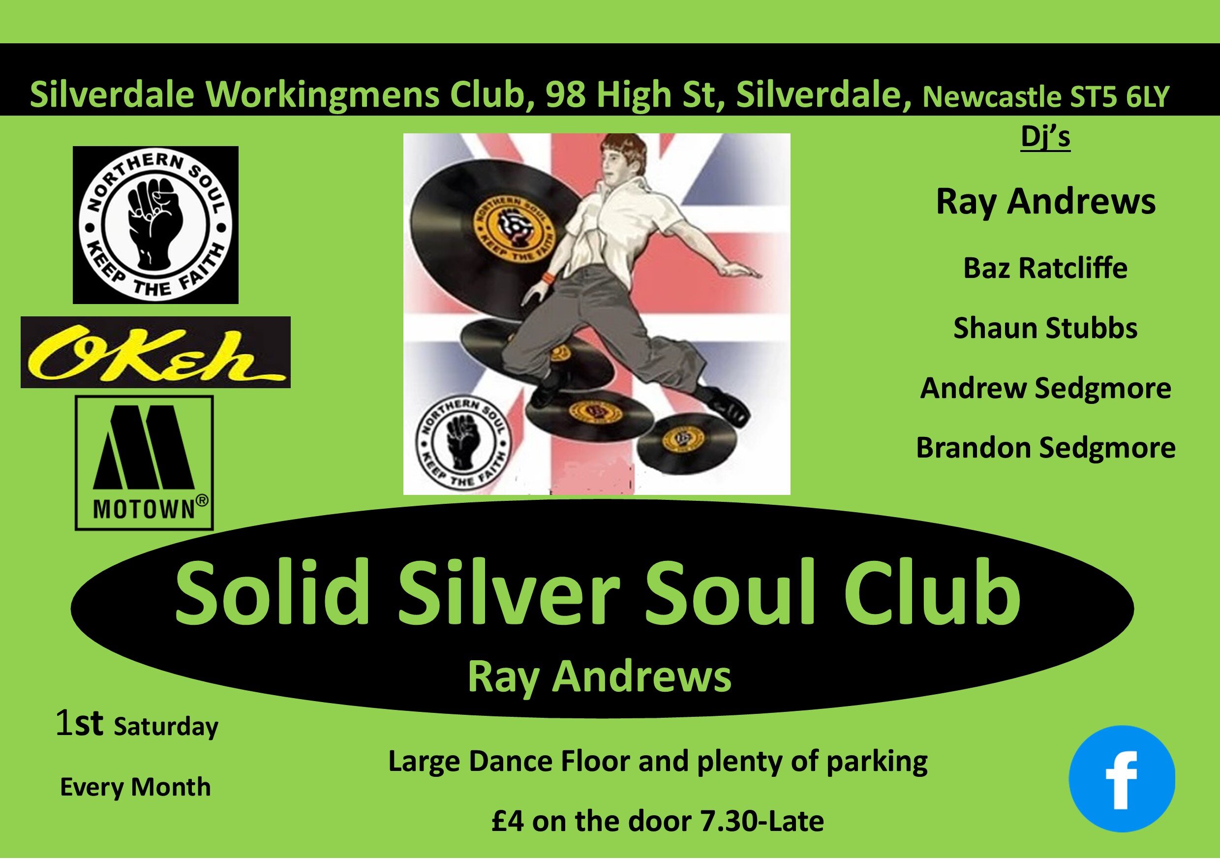 Solid Silver Soul Club Silverdale Newcastle Staffs