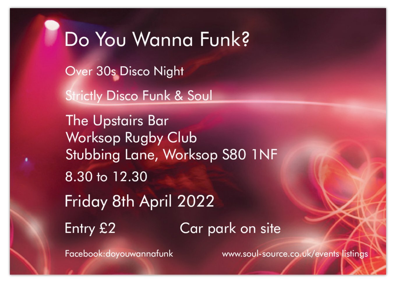 Strictly Disco Funk  Soul  The Rugby Club Worksop