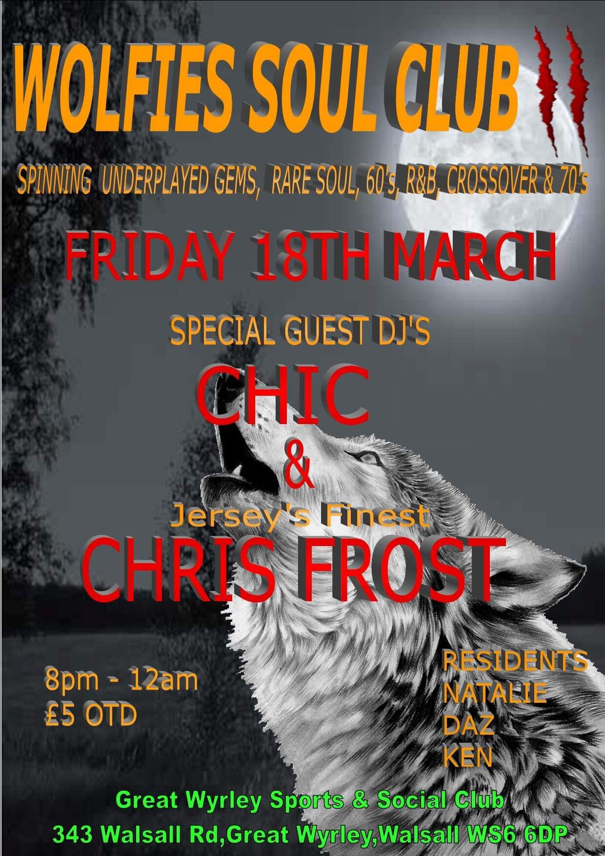 Wolfies Soul Club Chris Frost  Chic Mullineux