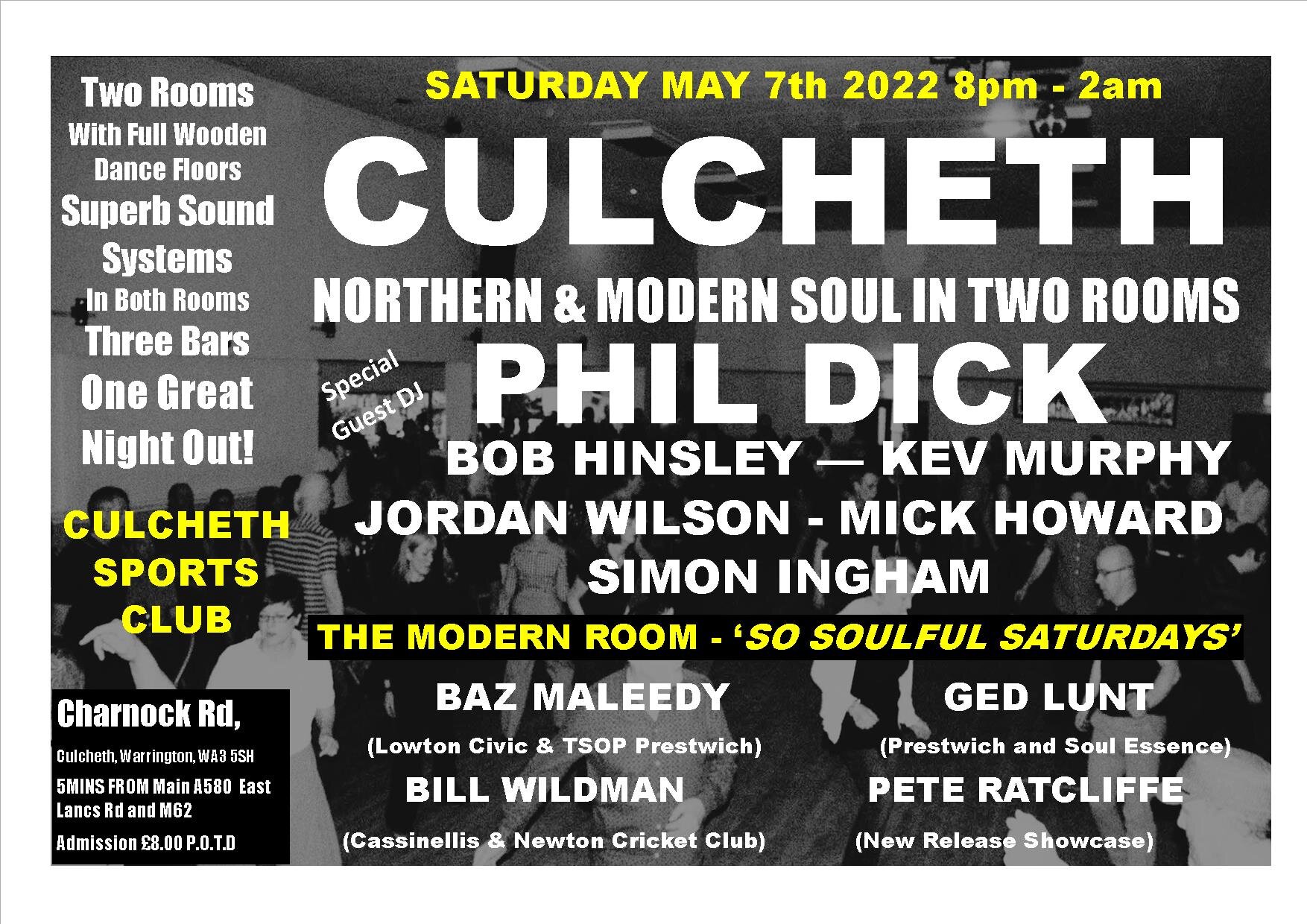 Culcheth Two Room Soul Night W Guest Phil Dick