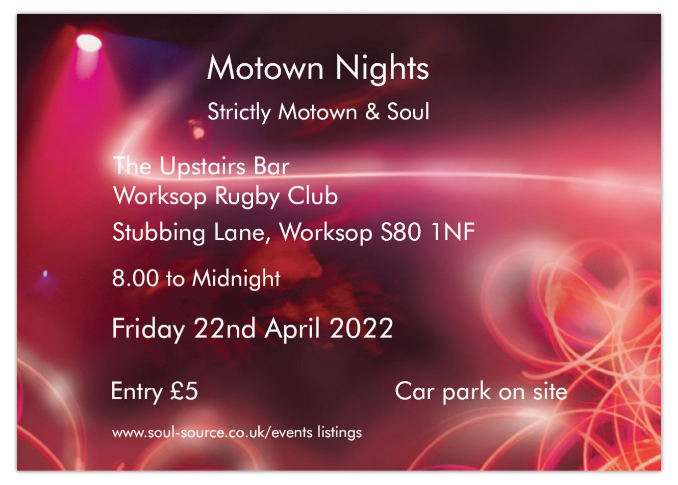 Motown Soul Worksop Rugby Club