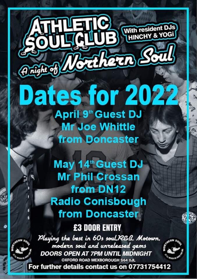 Northern Soul Night  Mexborough Athletic Soul Club