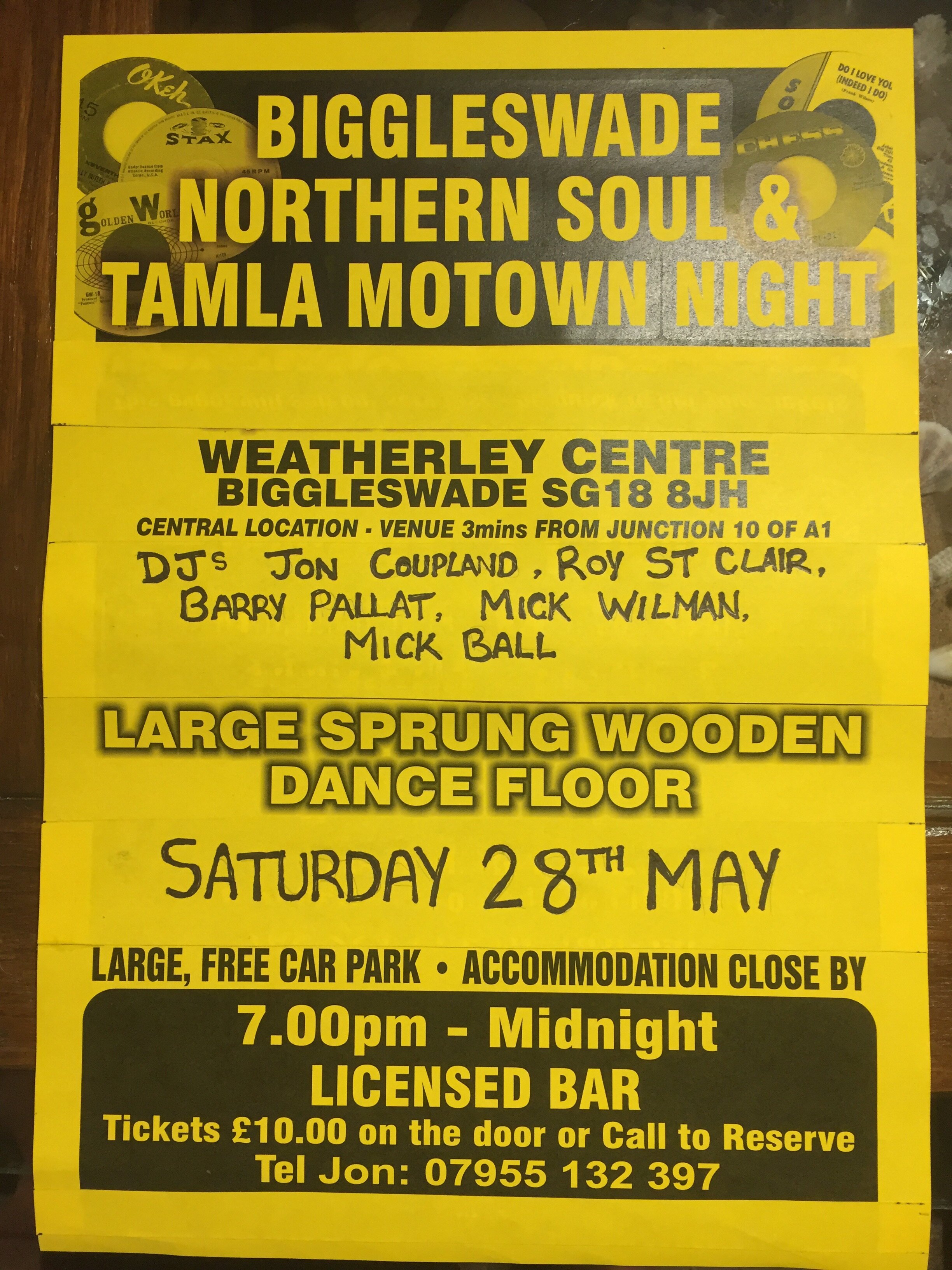 Biggleswade Northern Soul  Tamla Motown Night