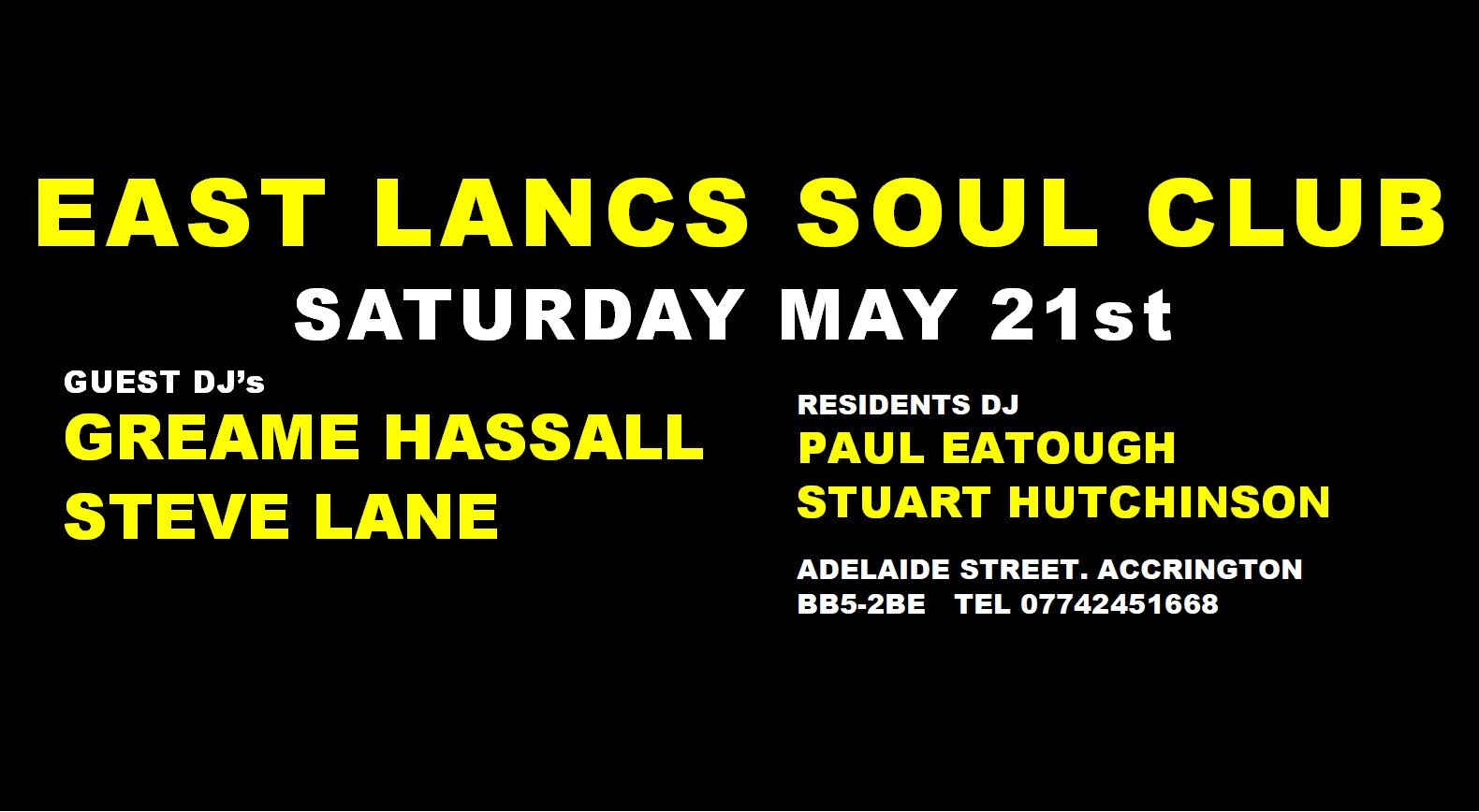 East Lancs Soul Club   Steve Lane  Marco Arreghini