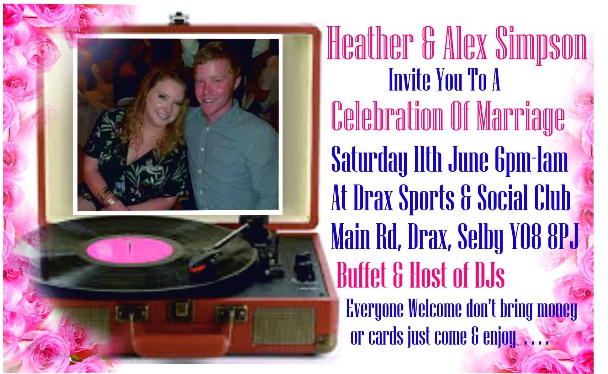 Alex Simms And Heather Jones Wedding Bash