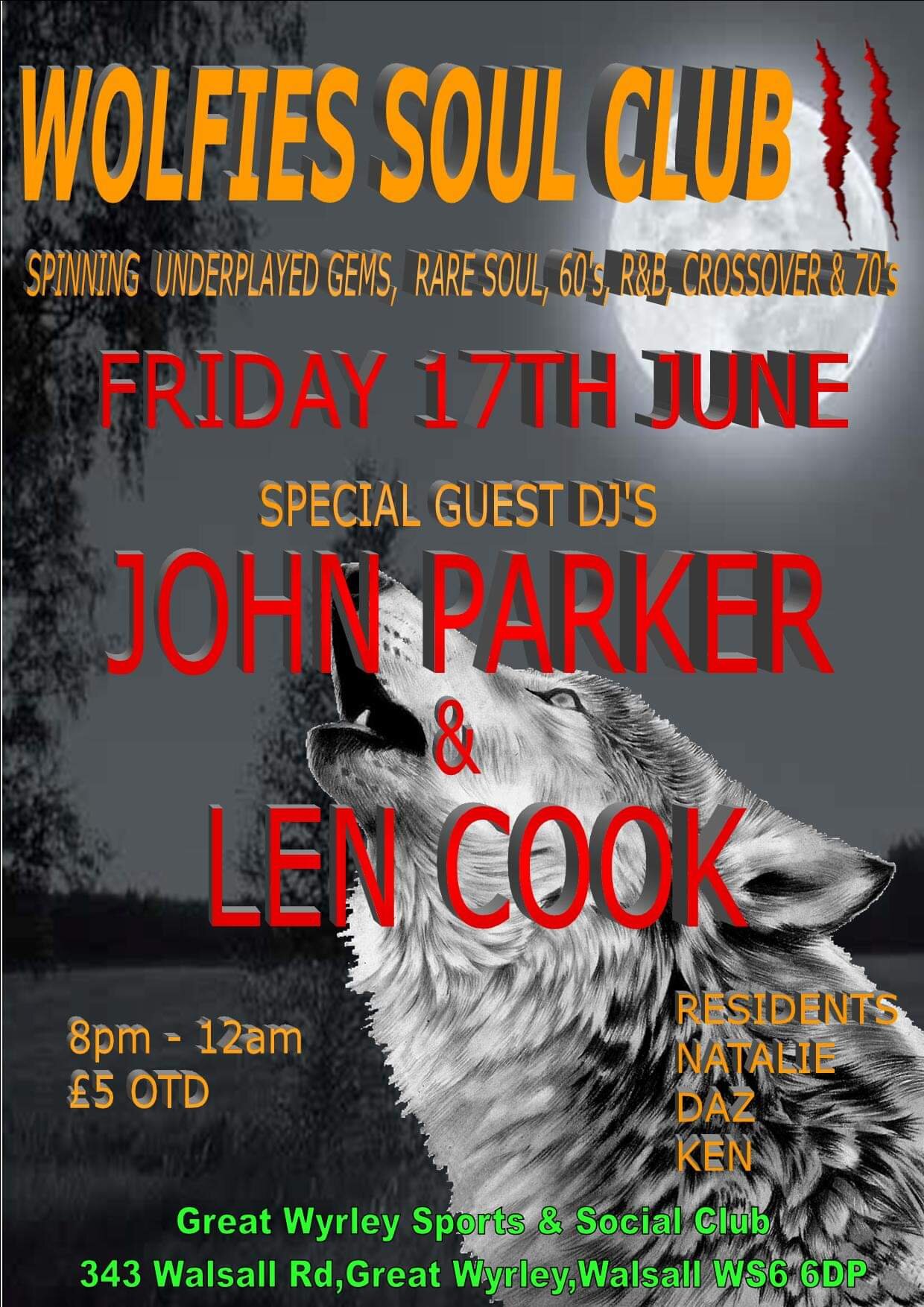 Wolfies Soul Club  John Parker  Len Cook