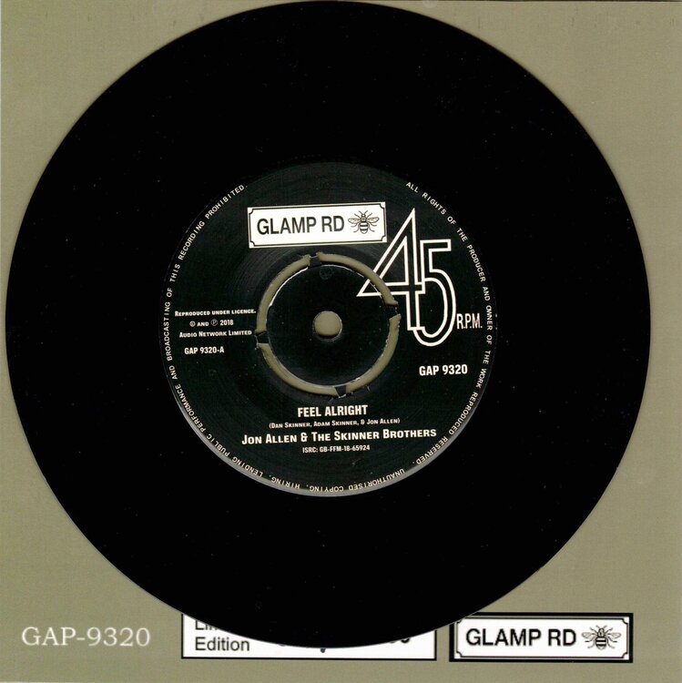 Allen, John allen & The Skinner Brothers Feel Alright bw Inst  GLAMP 9320 2022.jpg