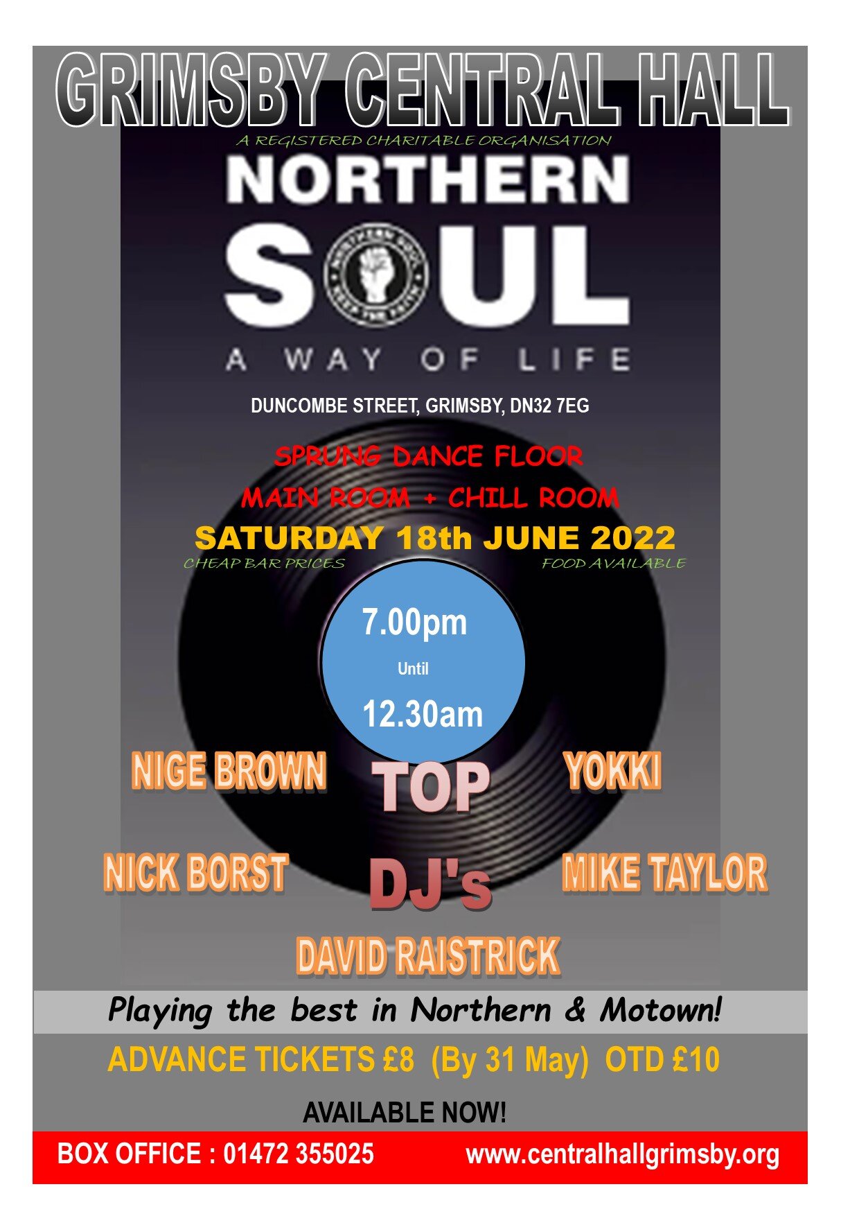 Grimsby Central Hall Soul Night