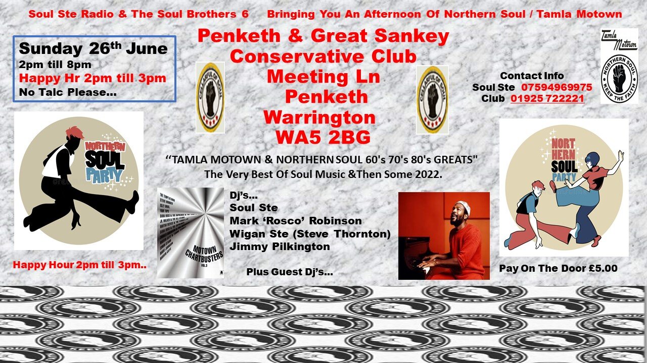 Soul Ste Radio Penketh Conny Club