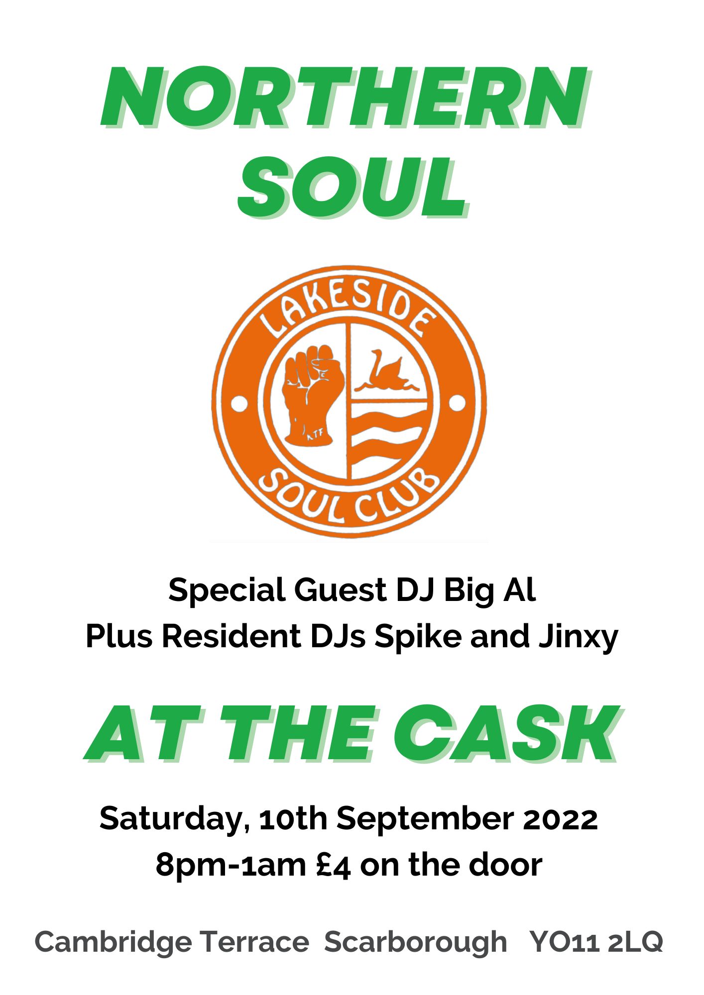 Cancelled Soul Night At The Cask  Scarborough Cancelled