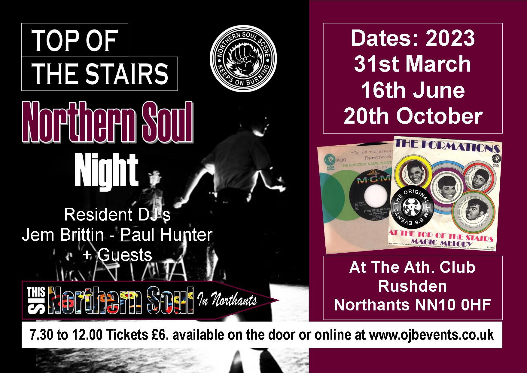 Top Of The Stairs Northern Soul Night