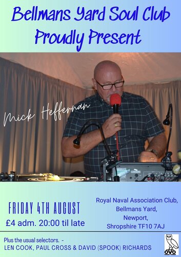 Bellmans Yard Soul Club, Newport - FRI 4th AUG 23