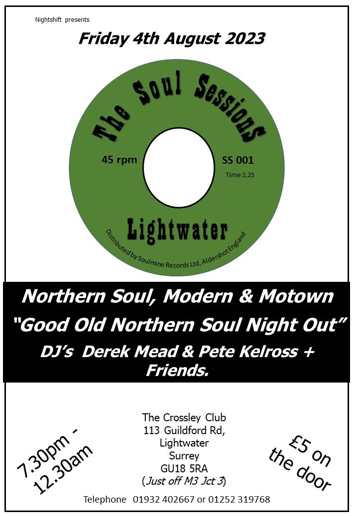 The Soul Sessions Crossley Club Lightwater