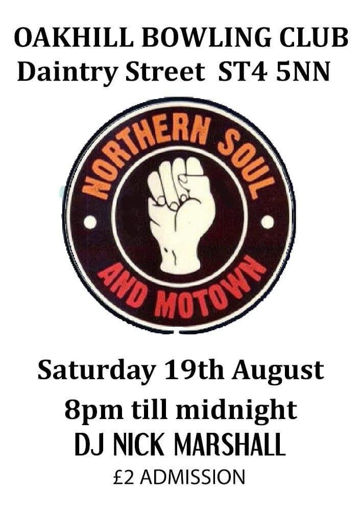 Oakhill Bowling Club Soul And Motown Night