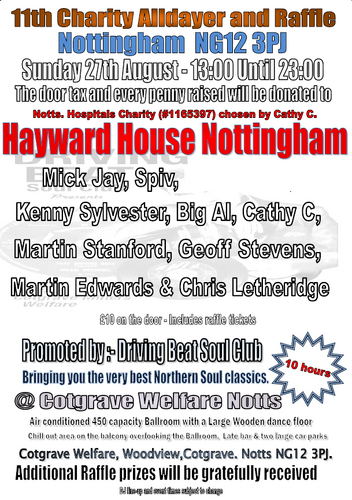 Sunday 27 August - Notts EVERY penny goes to charity #11