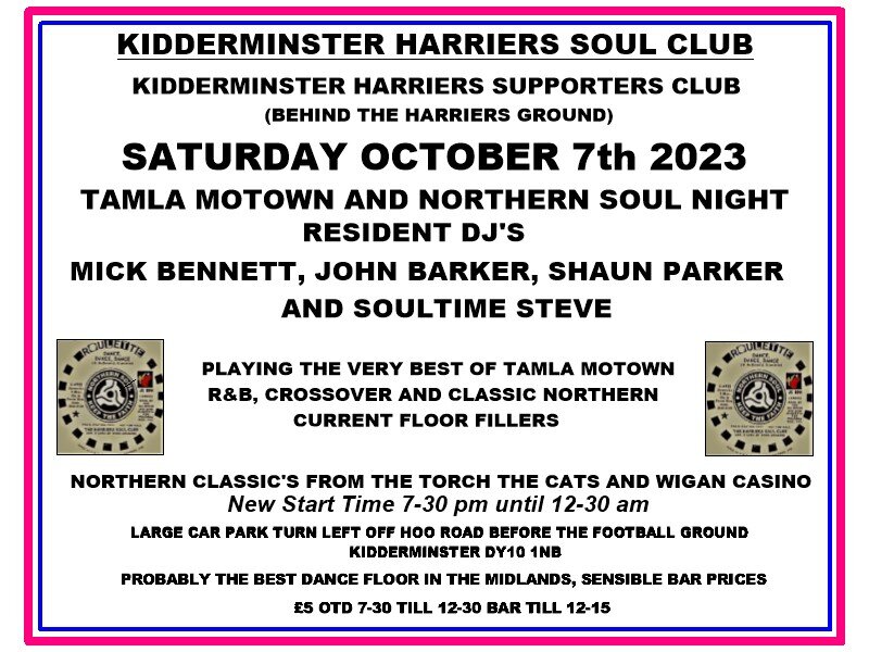 Harriers Soul Night