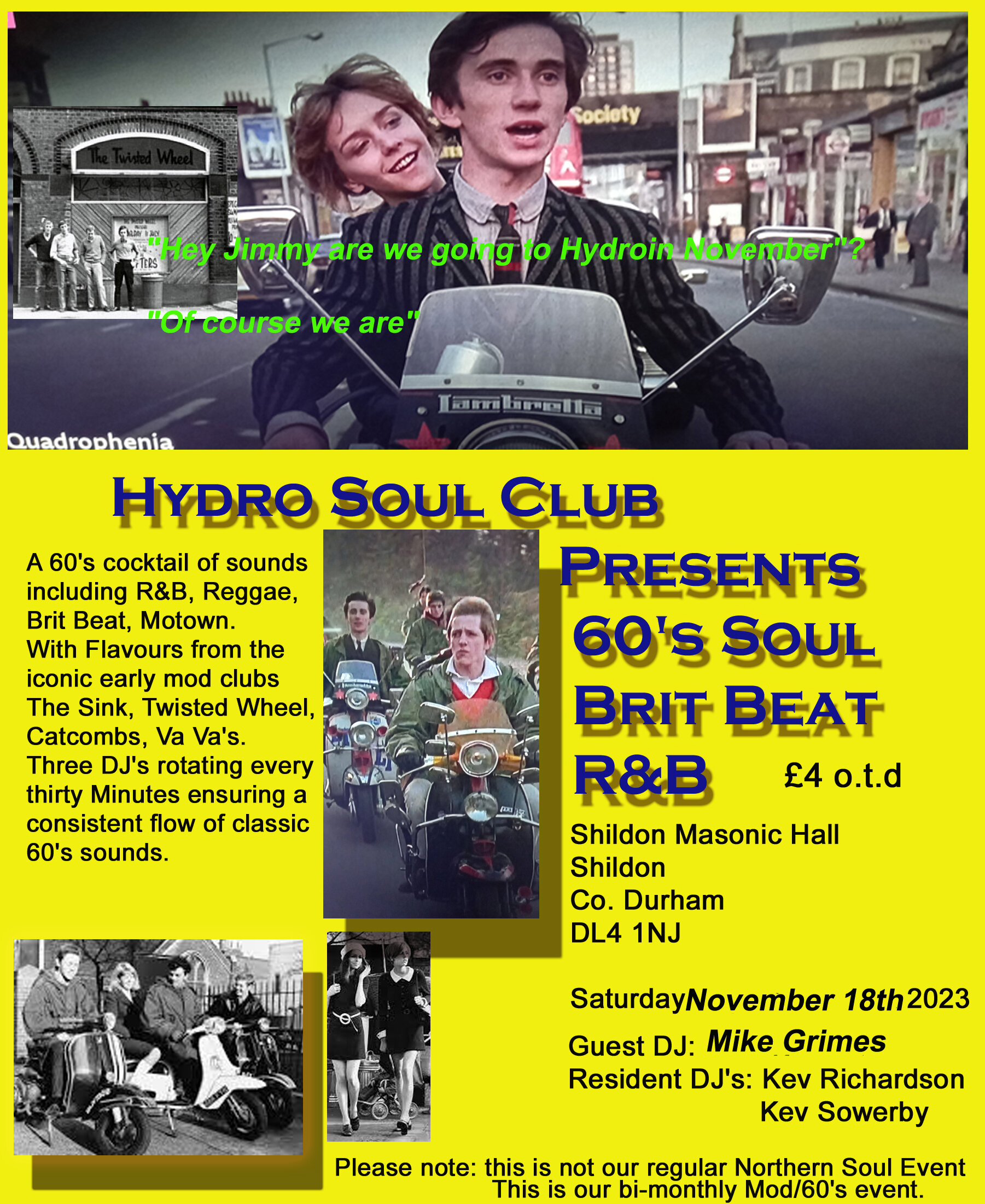Hydro Soul Club 60s Mod Britbeat Night