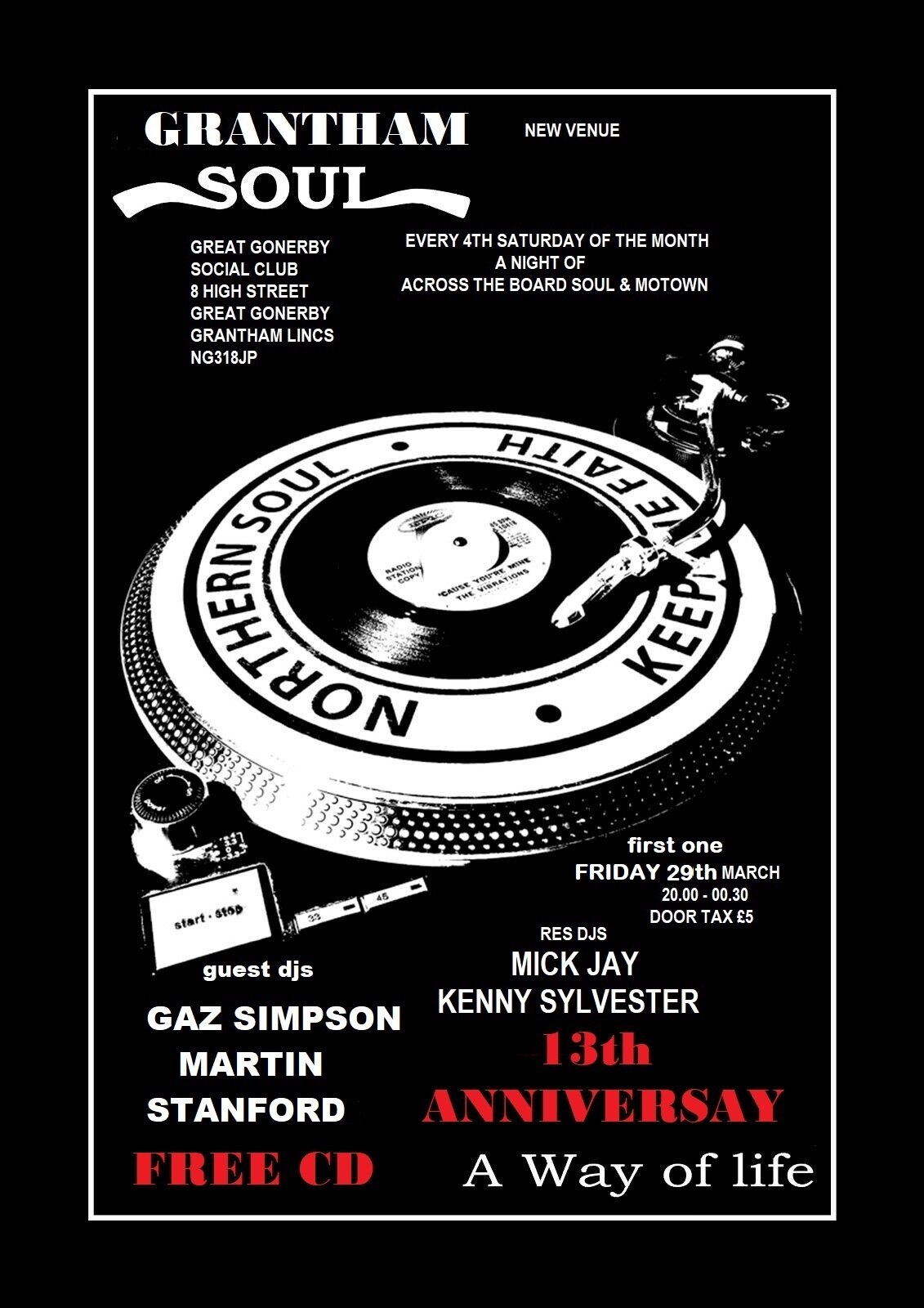 Grantham Soul 13th Ann Djs Gaz Simpson Martin Stanford