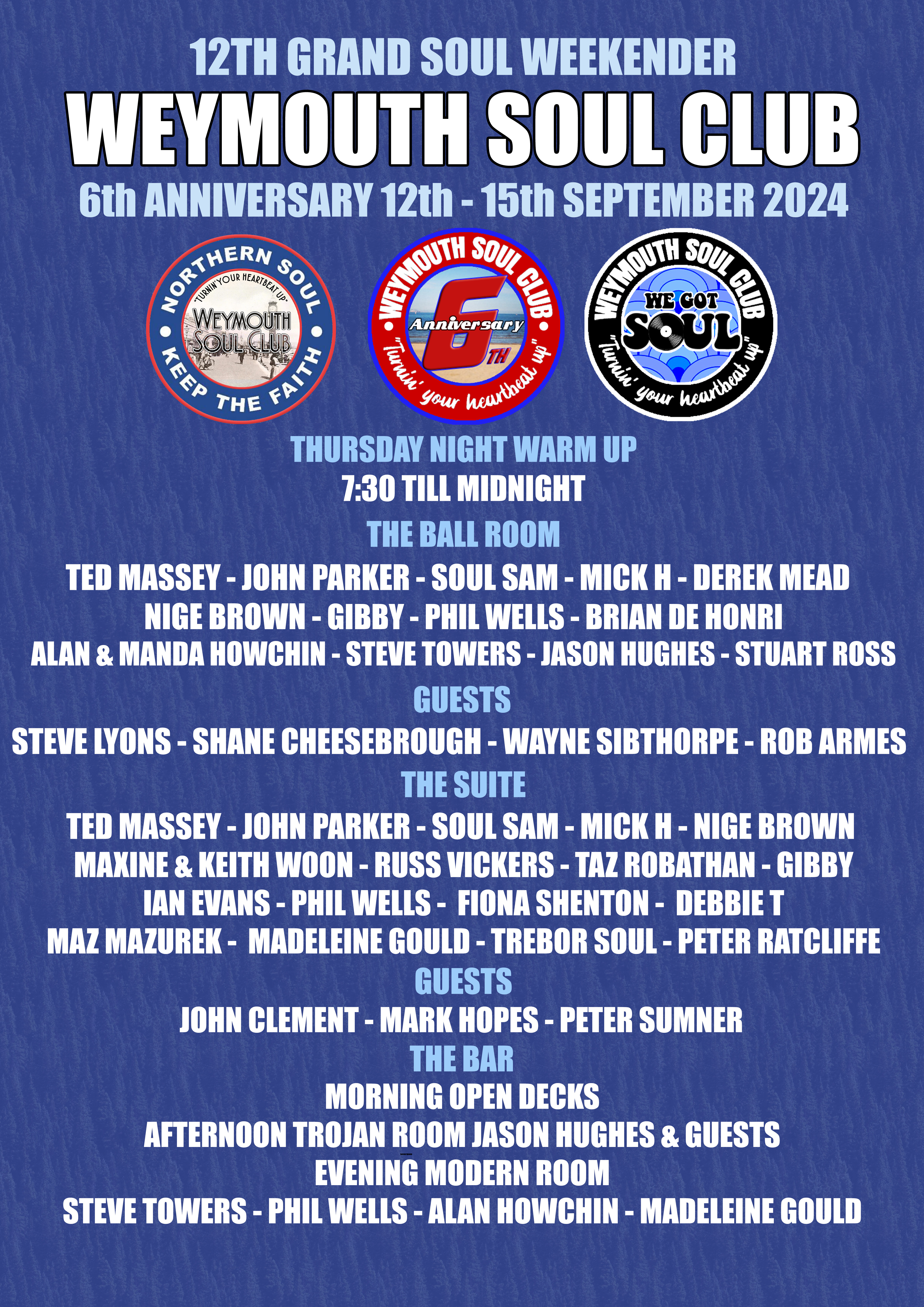 Weymouth Soul Club 6th Anniversary Weekender