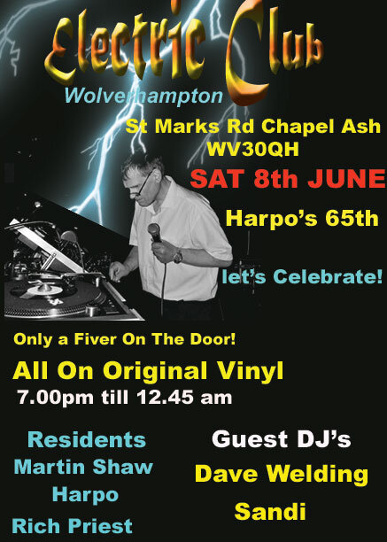 Electric Club Northern Soul Harpos 65th