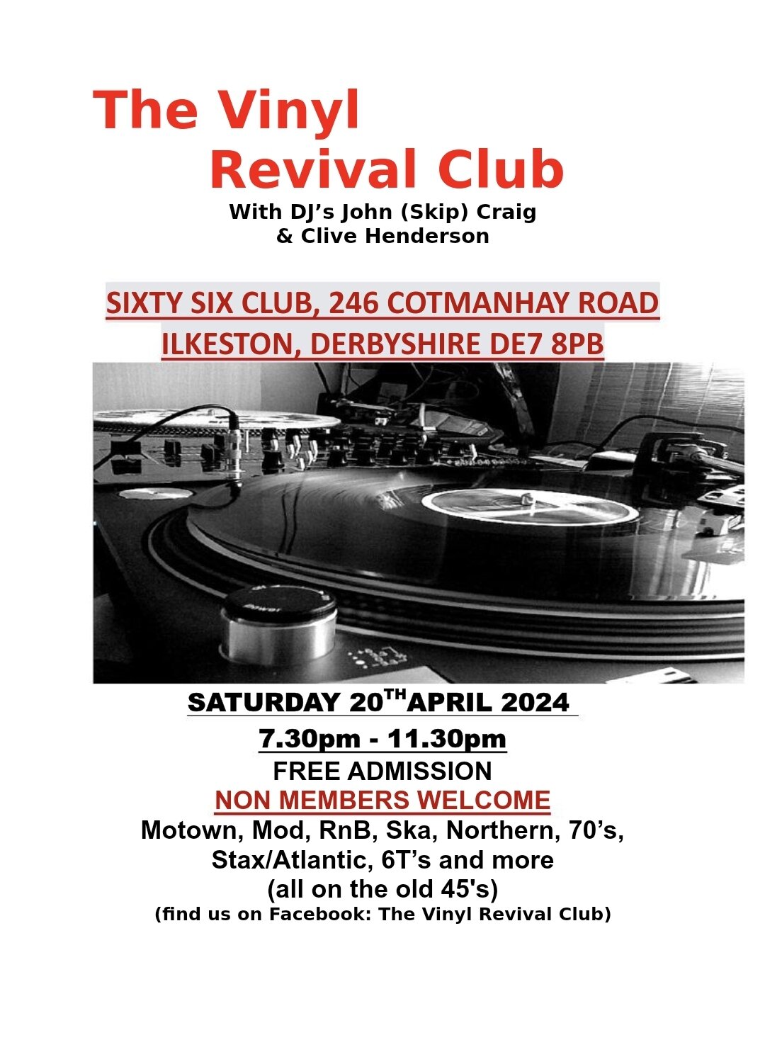 Ilkeston 66 Club  Vinyl Revival