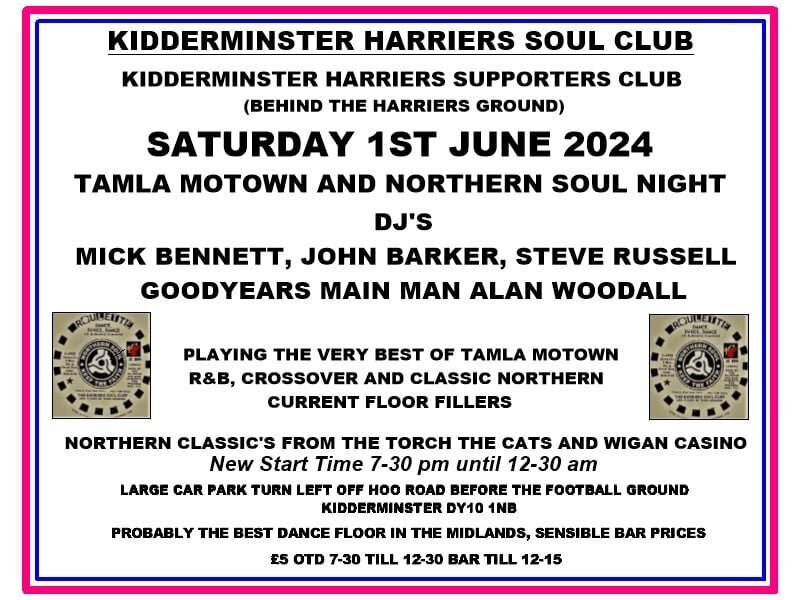 Harriers Soul Night