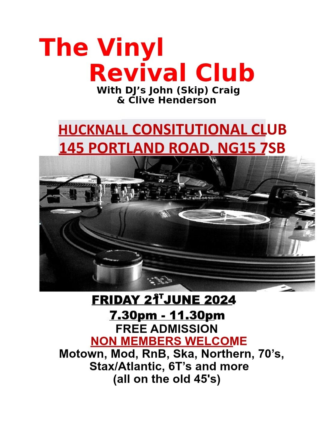 Hucknall  Vinyl Revival At The Conny
