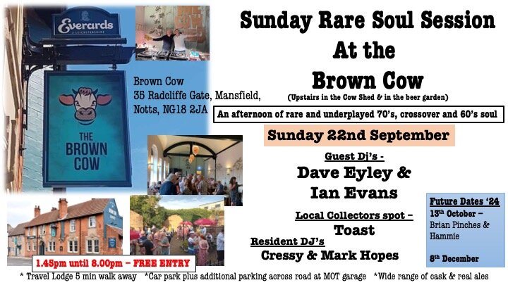 Rare Soul At The Brown Cow Mansfield