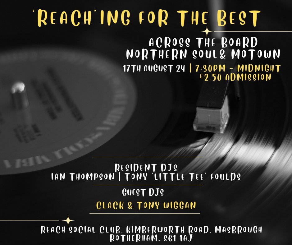 Reachin For The Best Northern Soul Night