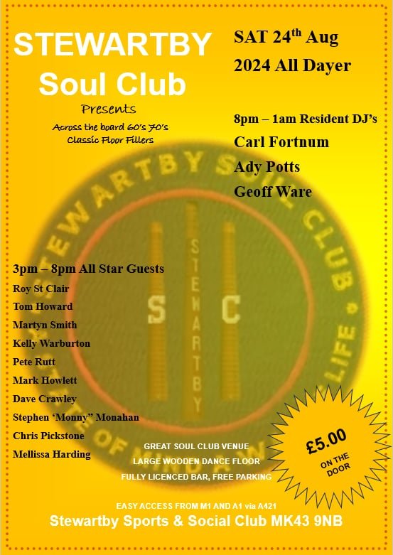 Stewartby Soul All Dayer Nr Bedford  Stewartby Beds