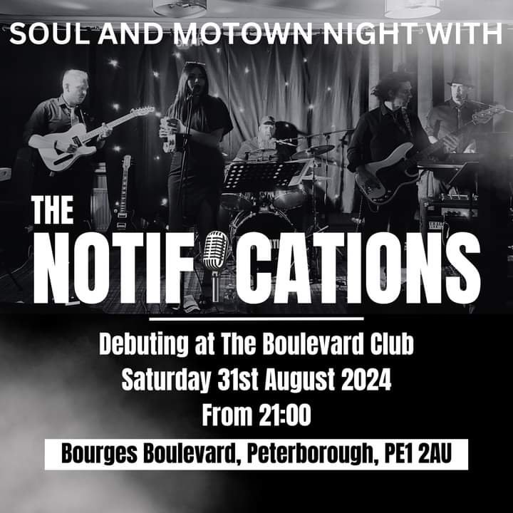 Soul And Motown Night With The Notifications Soul Band