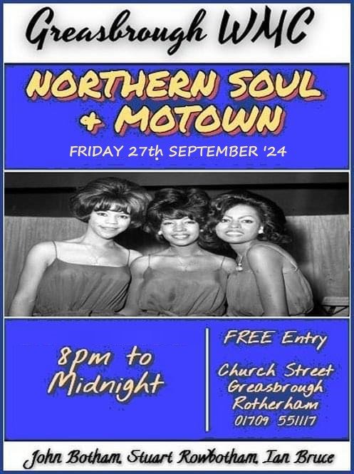 Greasbrough Wmc Northern Soul N Motown Night
