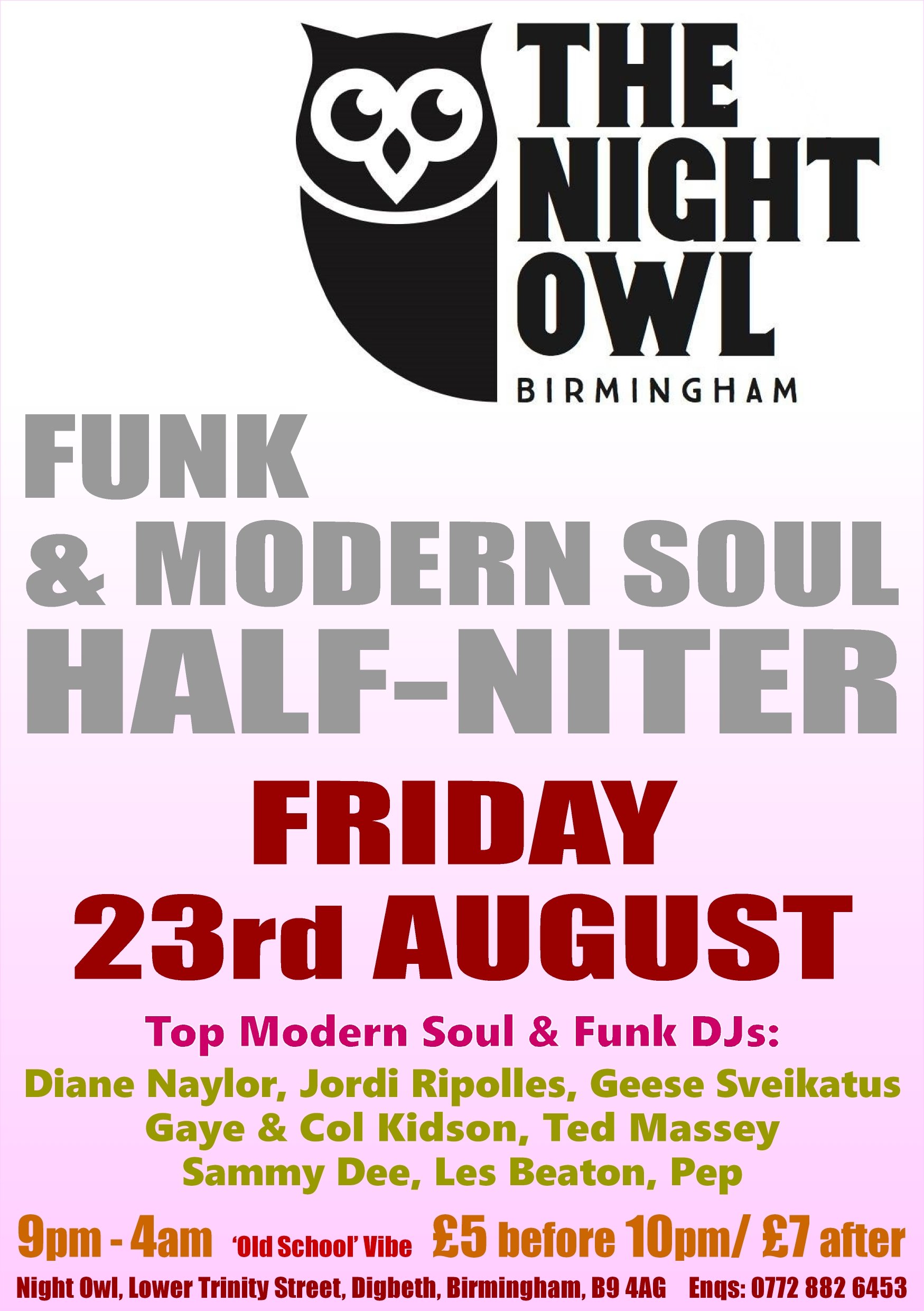 Night Owl Funk  Modern Soul Mini Allnighter