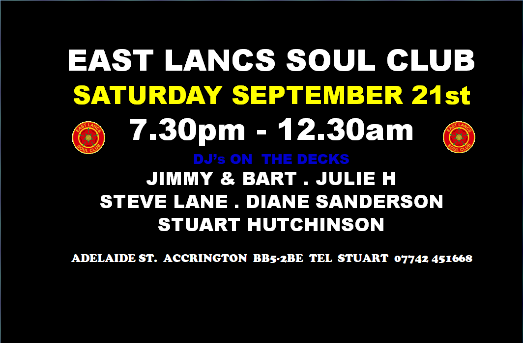 East Lancs Soul Club  Stuart Bart Jimmy Diane Steve Julie