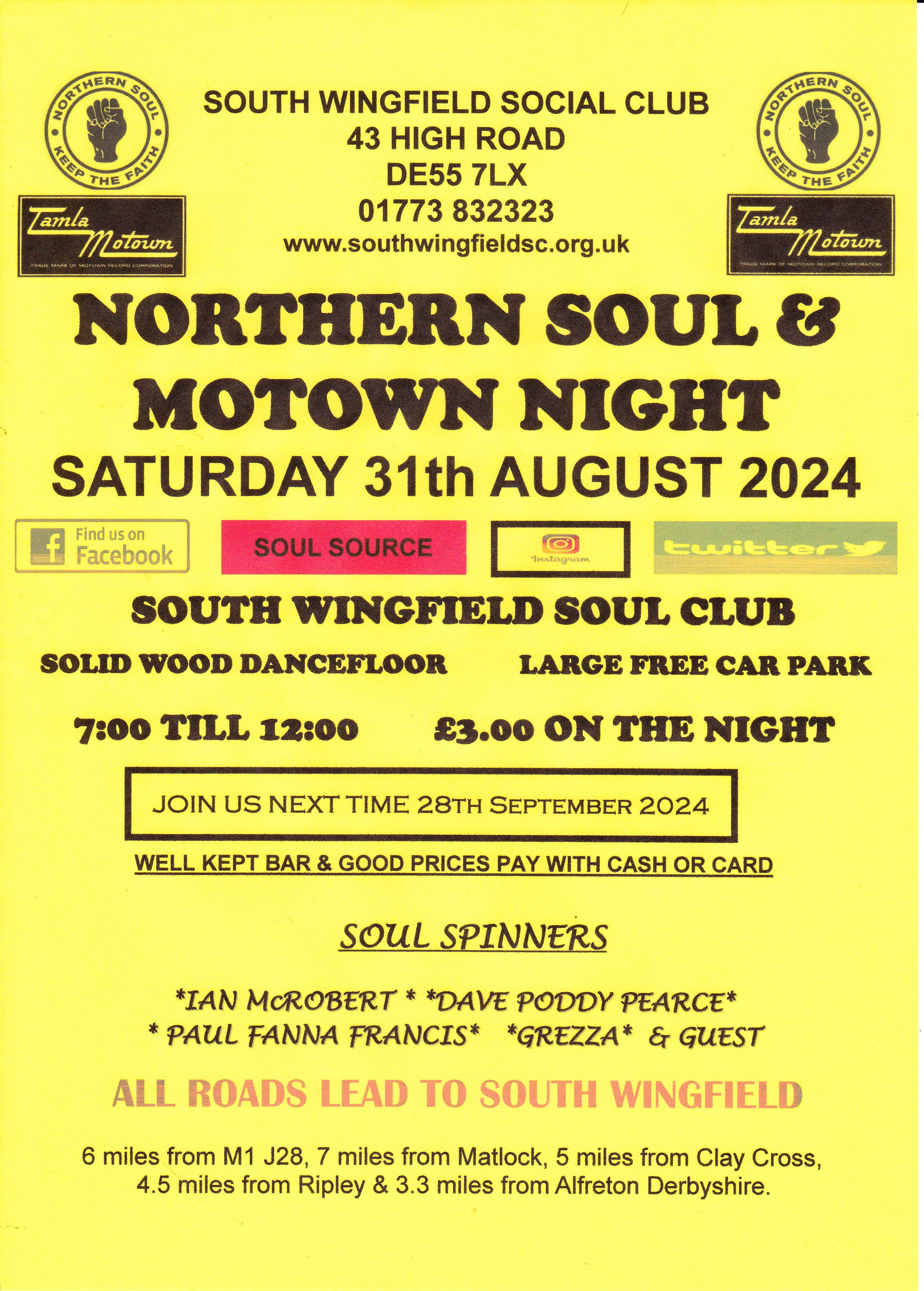 South Wingfield Northern  Soul  Motown Night