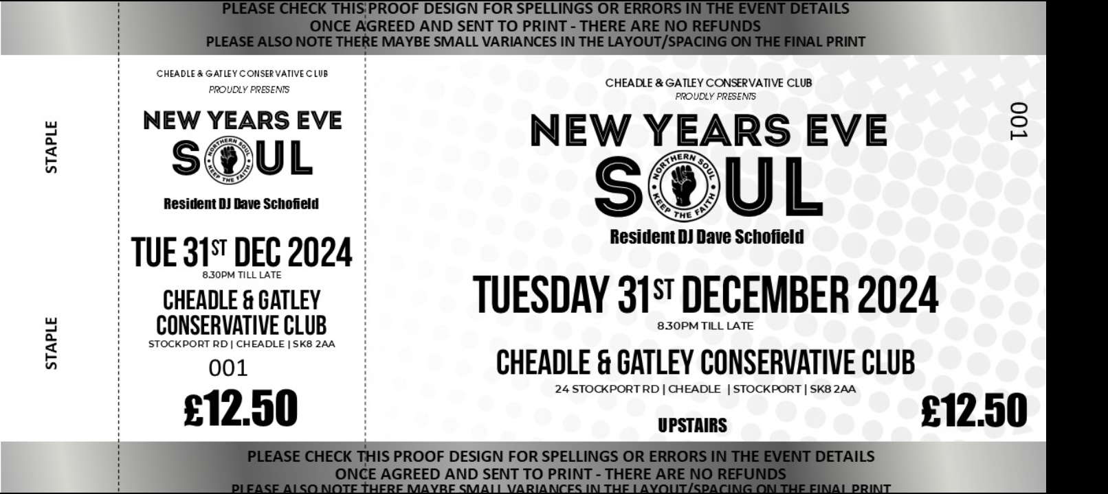 Cheadle Souls Annual Nye Party Night
