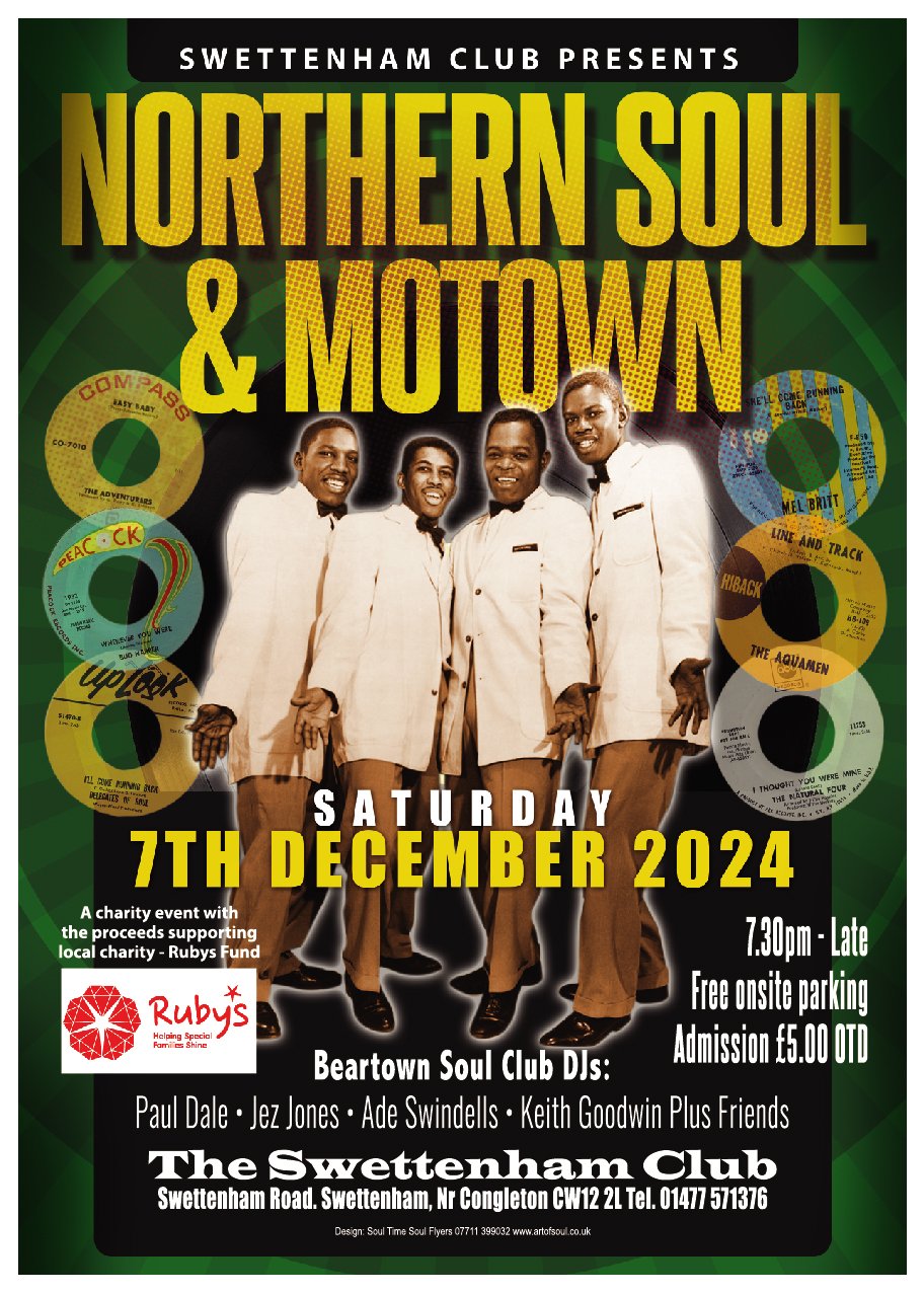 Northern Soul  Motown  The Swettenham Club Nr Congleton
