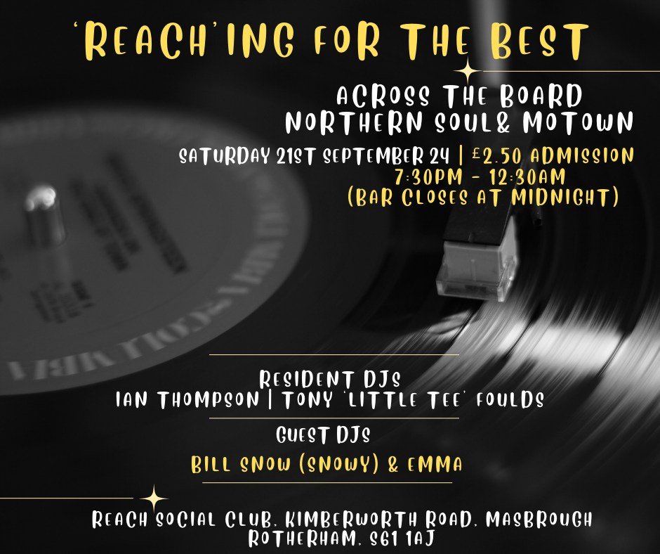 Reachin For The Best Northern Soul Night